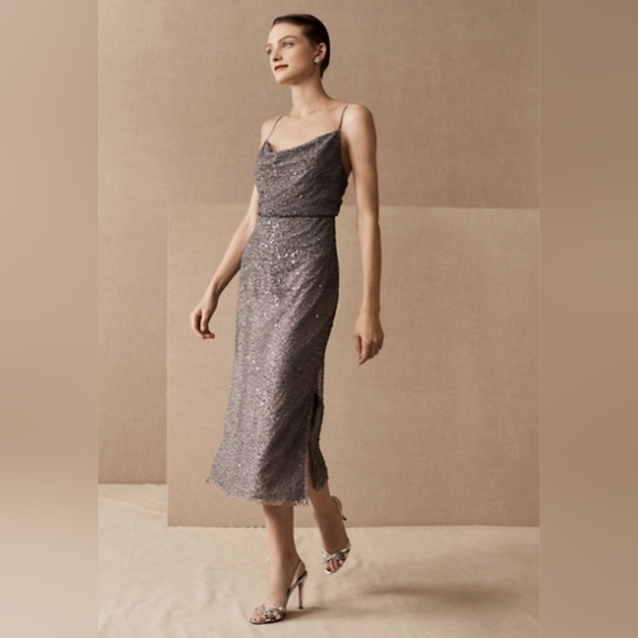 BHLDN Forever That Girl Dunne Midi Dress Color: Hydrangea - Picture 1 of 8